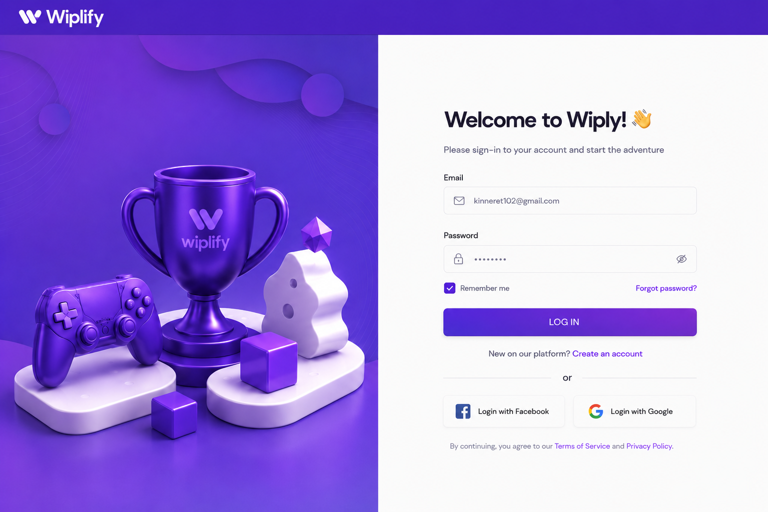 Wiply interface preview